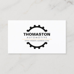 Cartão De Visita Reparo Automóvel Preto, Mecânico