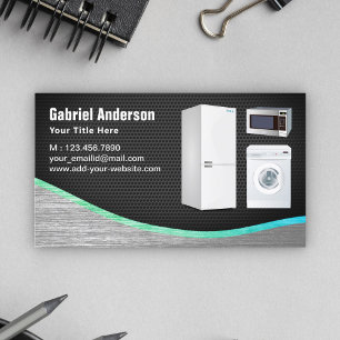 Cartão De Visita Reparo de aparelhos domésticos de aço em malha pre