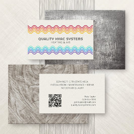 Cartão De Visita Reparo de ar condicionado de aquecimento HVAC