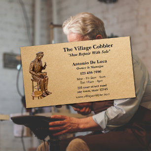 Cartão De Visita Reparo de Calçado Cobbler