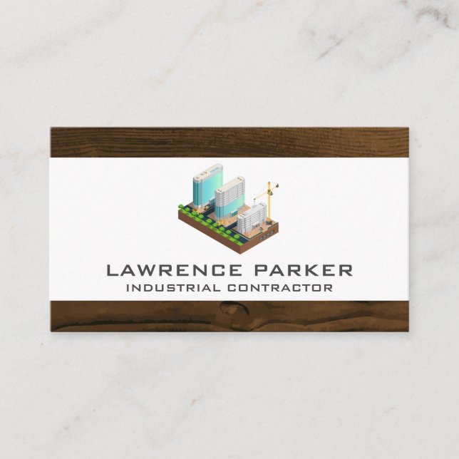 Cartão De Visita Reparo de Construção | Riser alto | Industrial (Frente)