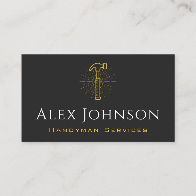 Cartão De Visita Reparo de Remodelação da Ferramenta Handyman de Ha (Frente)