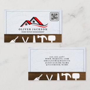 Cartão De Visita Reparo Doméstico Imobilizador Código QR do t