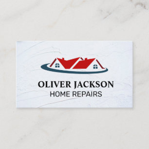 Cartão De Visita Reparo Doméstico Logotipo da Casa Hipotecária I