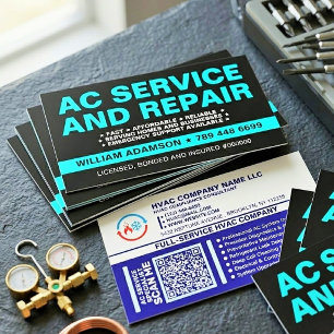 Cartão De Visita Reparo, Serviço e Instalação de Ar Condicionado