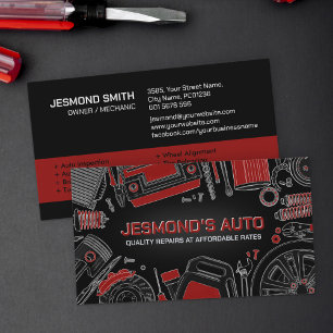 Cartão De Visita Reparos de Veículos Automotores - Mecânico