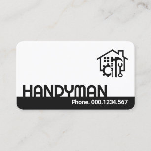 Cartão De Visita Reparos Domésticos da Camada HANDYMAN Minimalistas