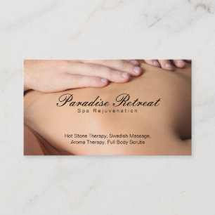 Cartão De Visita Reprodução de Spa Massagem