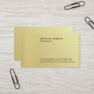 Cartão De Visita Resíduo metálico UV da assinatura Dourado modern