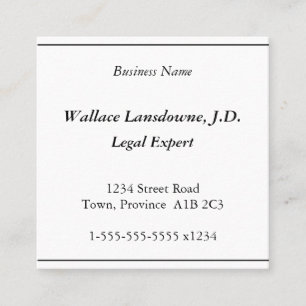 Cartão de visita respeitável, profissional e humil