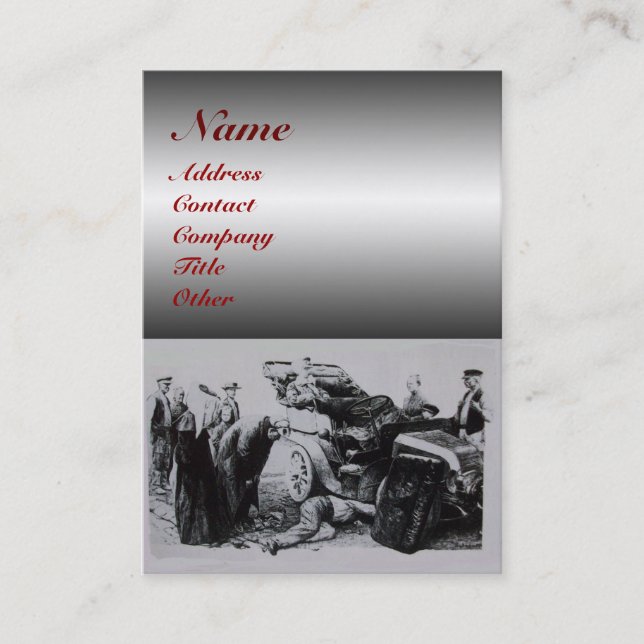 Cartão De Visita RESTAURAÇÃO AUTOMOTIVA, reparação de automóveis (Frente)