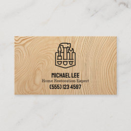 Cartão De Visita Restauração de Casa Deck Vcard QR