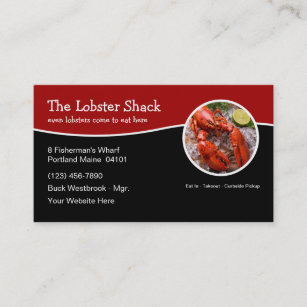 Cartão De Visita Restaurante da cozinha de lagosta