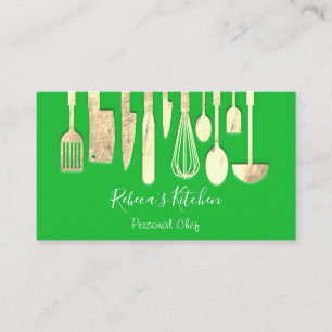Cartão De Visita Restaurante de Chef Pessoal do cozinhar catering V