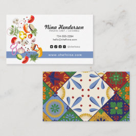 Cartão De Visita Restaurante de cozinha privada de legumes picada