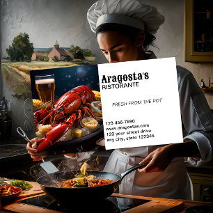 Cartão De Visita Restaurante de frutos do mar