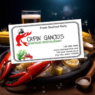 Cartão De Visita Restaurante de frutos do mar