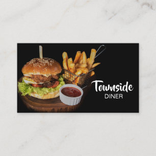Cartão De Visita Restaurante de Hambúrguer de Comida