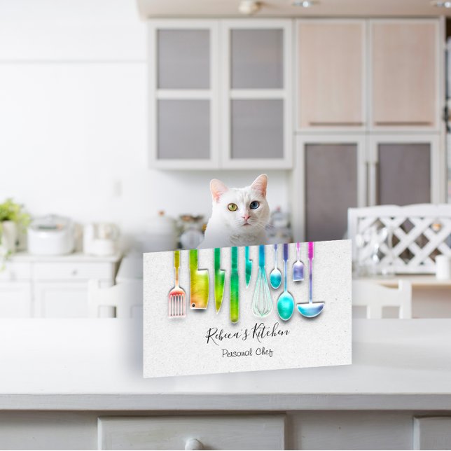 Cartão De Visita Restaurante do Chef Pessoal do cozinhar Catering A (Criador carregado)