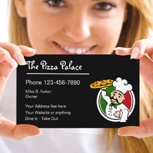 Cartão De Visita Restaurante Italiano Pizza Pie