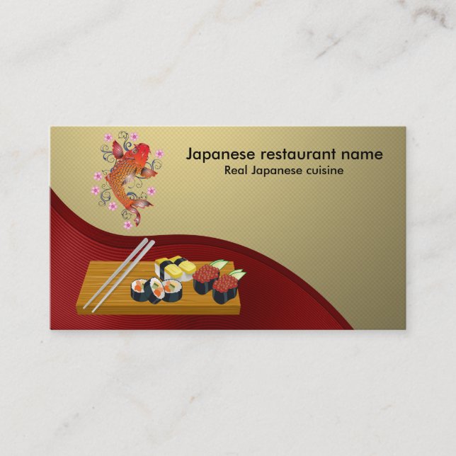 Cartão De Visita Restaurante japonês (Frente)