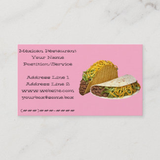 Cartão De Visita Restaurante Mexicano
