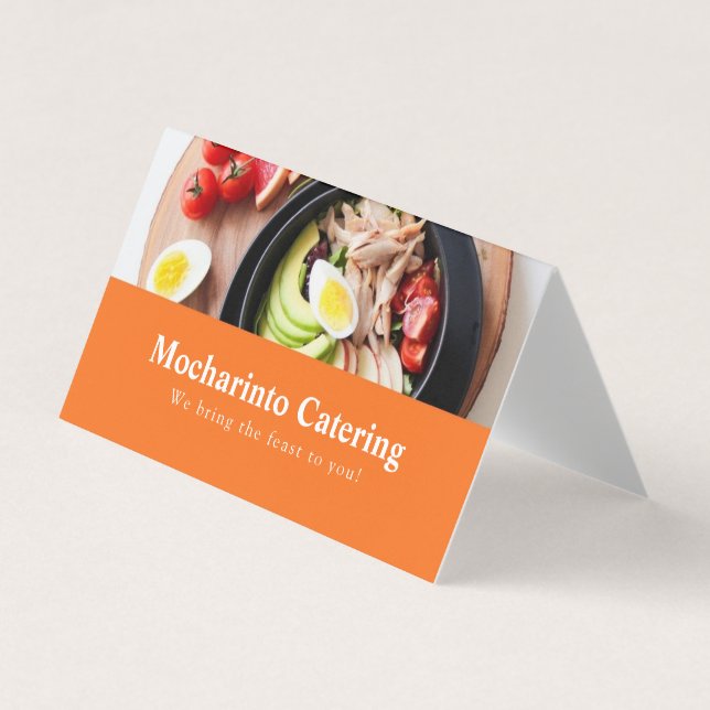 Cartão De Visita Restaurante sofisticado e catering de alimentos pr (Frente)