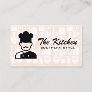 Cartão De Visita Restaurante Utensils   Logotipo de chef