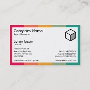 Cartão De Visita Retângulo - Barras de Cor