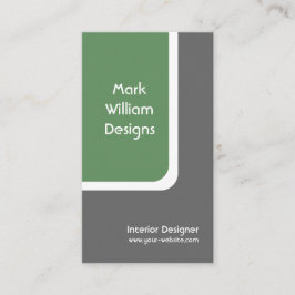 Cartão De Visita Retângulo Verde Arredondado