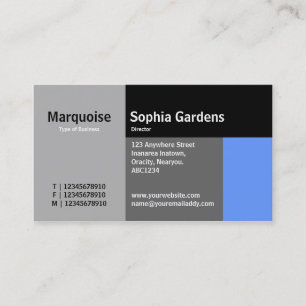 Cartão De Visita Retângulos - Azul