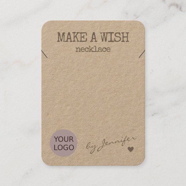 Cartão De Visita Retentor de colar de papel natural russo feito à m (Frente)