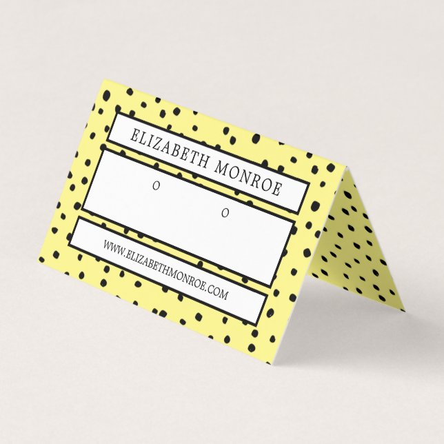 Cartão De Visita Retentor de Ouvido Pontilhado, Placa de Vídeo de J (Frente)