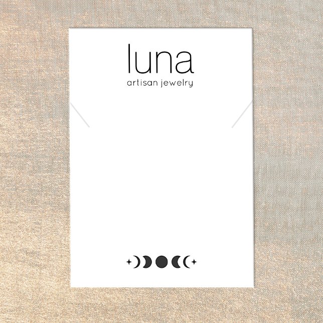 Cartão De Visita Retentor de Vídeo de Colar da Fase da Lua (Criador carregado)