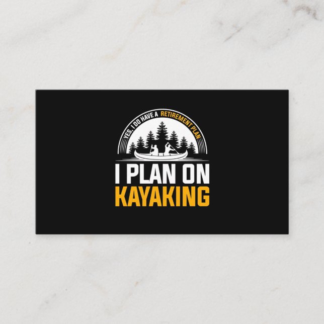 Cartão De Visita Retirada Eu Planejo Kayaking (Frente)
