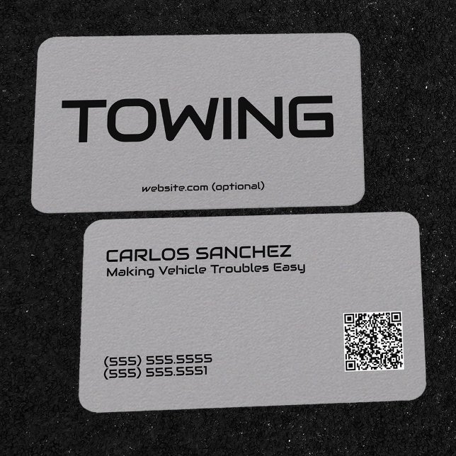 Cartão De Visita Retirando QR Premium Personalizado (Towing Custom QR Premium Cards)