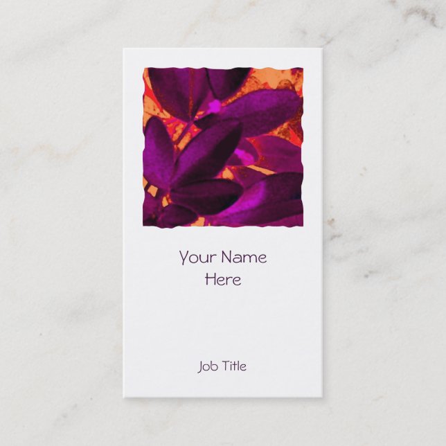 Cartão De Visita Retrato branco quadrado do outono 3 de Choisya (Frente)