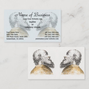 Cartão De Visita Retrato de um homem barbudo por Johan Teyler