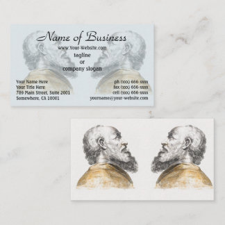 Cartão De Visita Retrato de um Homem Barbudo por Johan Teyler
