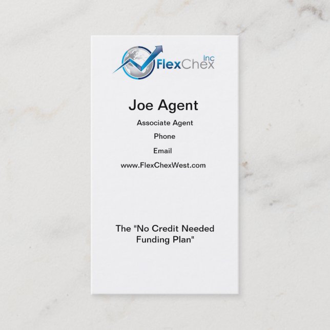 Cartão de visita - retrato padrão (Frente)