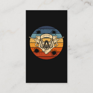 Cartão De Visita Retro Airsoft Match Paintball Player