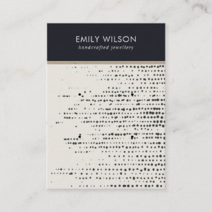 CARTÃO DE VISITA RETRO BLACK WHITE DOTS 2 STUD EARRING DISPLAD CARD