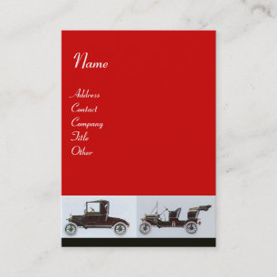 Cartão De Visita RETRO CARROS 2 - Reparações automáticas, automóvei