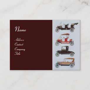 Cartão De Visita RETRO CARROS 2 - Reparações automáticas, automóvei