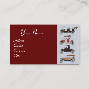 Cartão De Visita RETRO CARROS 2 - Reparações automáticas, automóvei