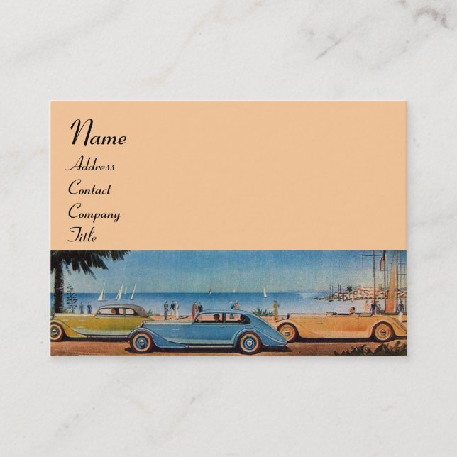 Cartão De Visita RETRO CARS - Automóvel de reparação automática (Frente)
