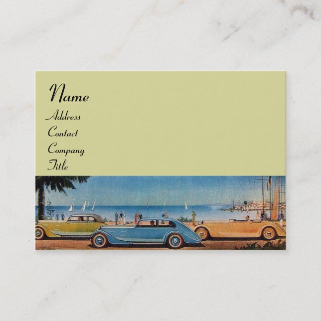 Cartão De Visita RETRO CARS - Automóvel de reparação automática (Frente)
