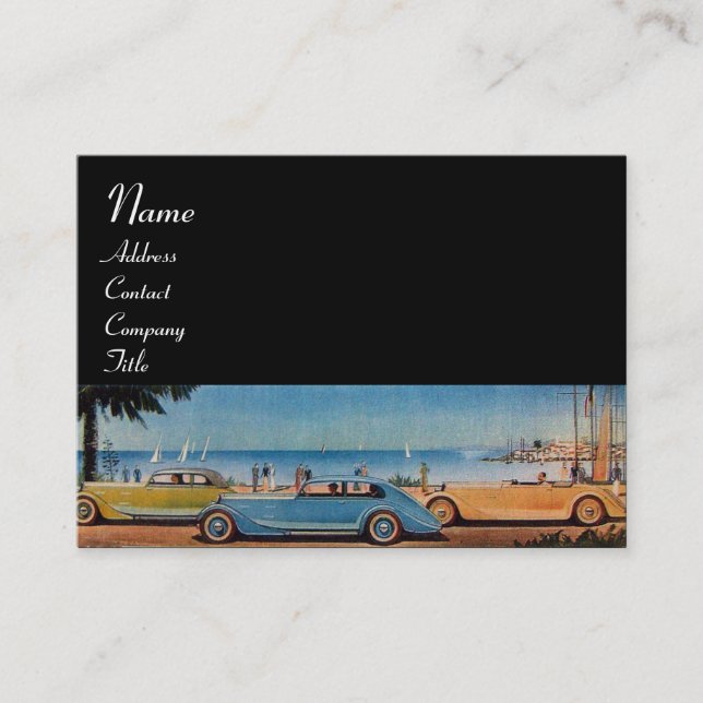 Cartão De Visita RETRO CARS - Automóvel de reparação automática (Frente)