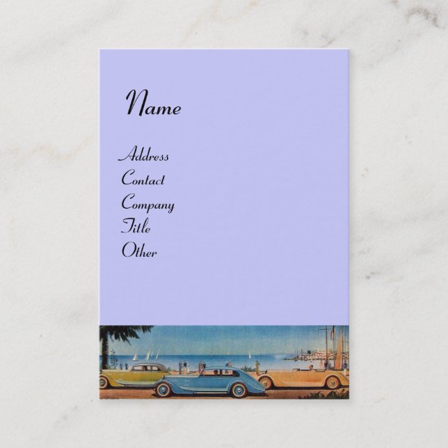 Cartão De Visita RETRO CARS - Automóvel de reparação automática (Frente)