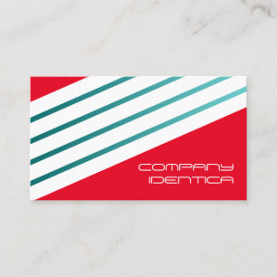Cartão De Visita rétro conselho stripes vermelho